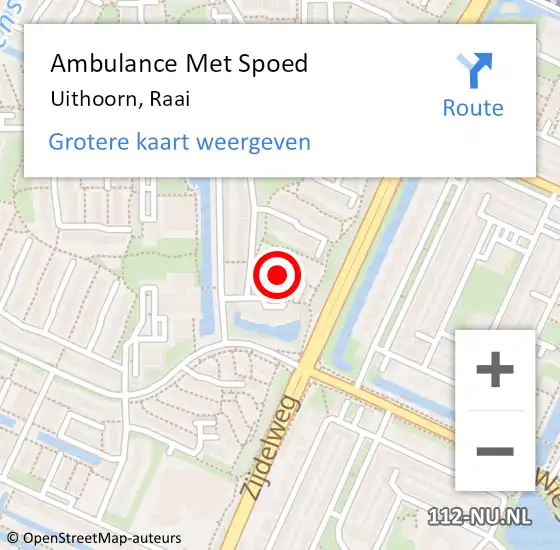 Locatie op kaart van de 112 melding: Ambulance Met Spoed Naar Uithoorn, Raai op 24 maart 2021 08:45
