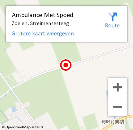 Locatie op kaart van de 112 melding: Ambulance Met Spoed Naar Zoelen, Streimensesteeg op 24 maart 2021 11:22
