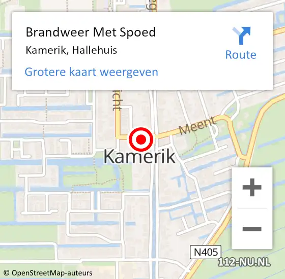 Locatie op kaart van de 112 melding: Brandweer Met Spoed Naar Kamerik, Hallehuis op 24 maart 2021 13:17