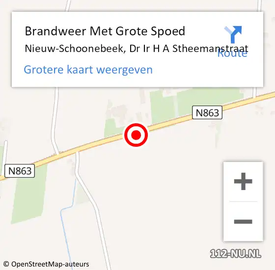 Locatie op kaart van de 112 melding: Brandweer Met Grote Spoed Naar Nieuw-Schoonebeek, Dr Ir H A Stheemanstraat op 24 maart 2021 18:27