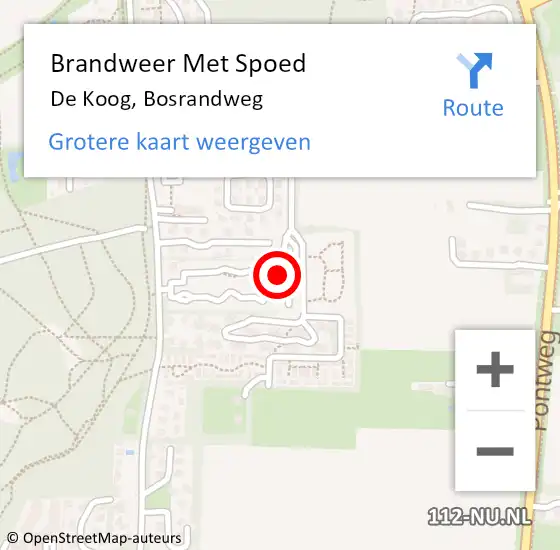 Locatie op kaart van de 112 melding: Brandweer Met Spoed Naar De Koog, Bosrandweg op 24 maart 2021 19:28