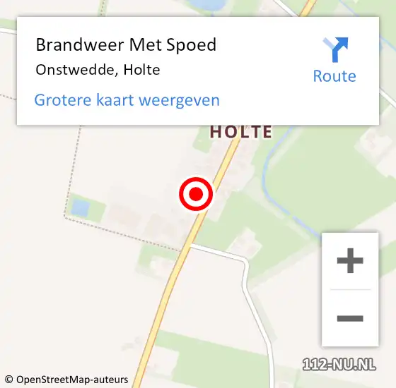 Locatie op kaart van de 112 melding: Brandweer Met Spoed Naar Onstwedde, Holte op 5 juni 2014 23:36