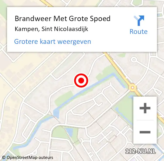 Locatie op kaart van de 112 melding: Brandweer Met Grote Spoed Naar Kampen, Sint Nicolaasdijk op 25 maart 2021 19:51