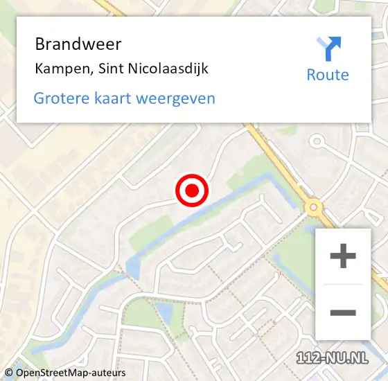 Locatie op kaart van de 112 melding: Brandweer Kampen, Sint Nicolaasdijk op 25 maart 2021 20:50