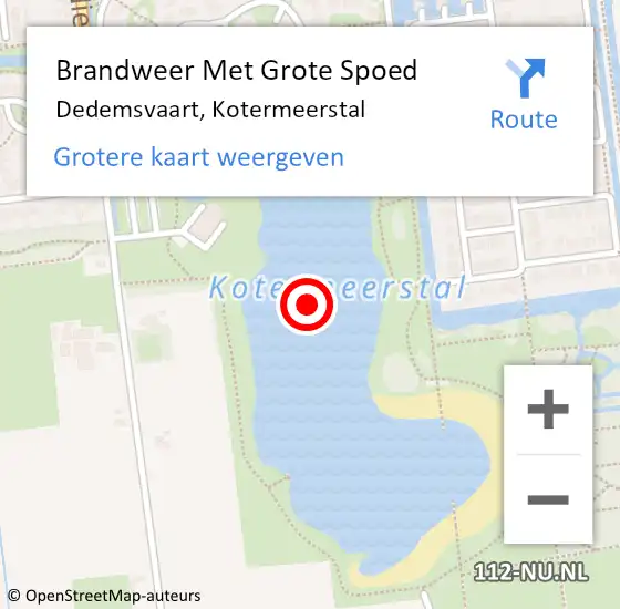 Locatie op kaart van de 112 melding: Brandweer Met Grote Spoed Naar Dedemsvaart, Kotermeerstal op 26 maart 2021 12:21