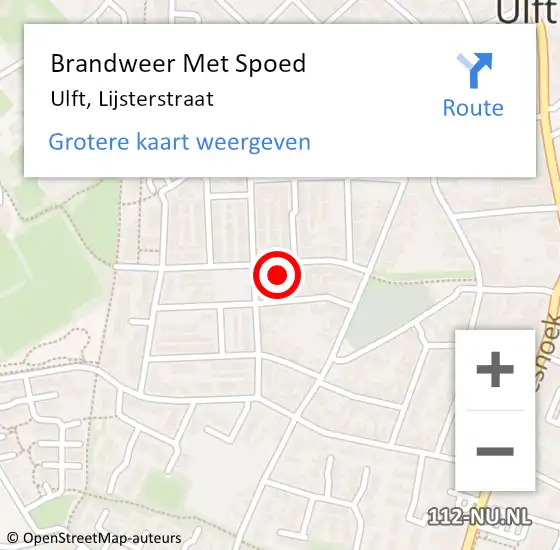 Locatie op kaart van de 112 melding: Brandweer Met Spoed Naar Ulft, Lijsterstraat op 6 juni 2014 05:10