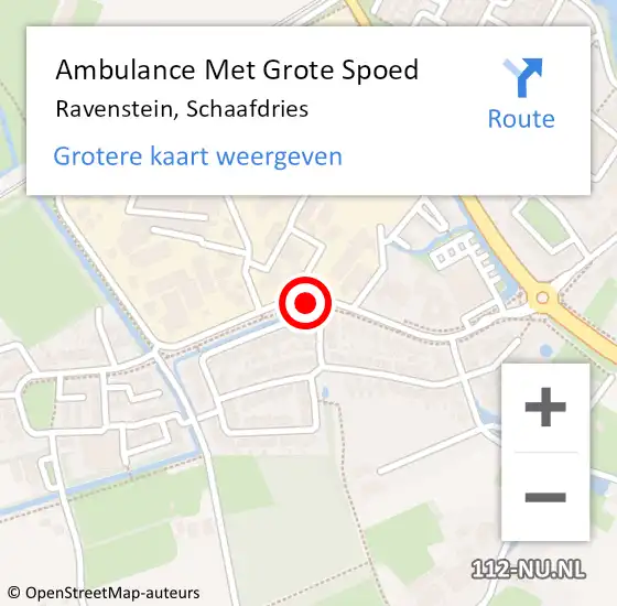 Locatie op kaart van de 112 melding: Ambulance Met Grote Spoed Naar Ravenstein, Schaafdries op 26 maart 2021 16:32