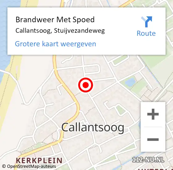 Locatie op kaart van de 112 melding: Brandweer Met Spoed Naar Callantsoog, Stuijvezandeweg op 26 maart 2021 22:07