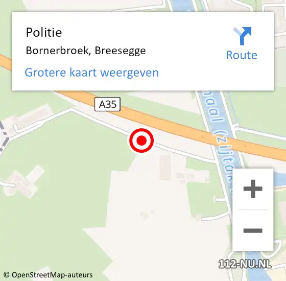 Locatie op kaart van de 112 melding: Politie Bornerbroek, Breesegge op 27 maart 2021 02:27