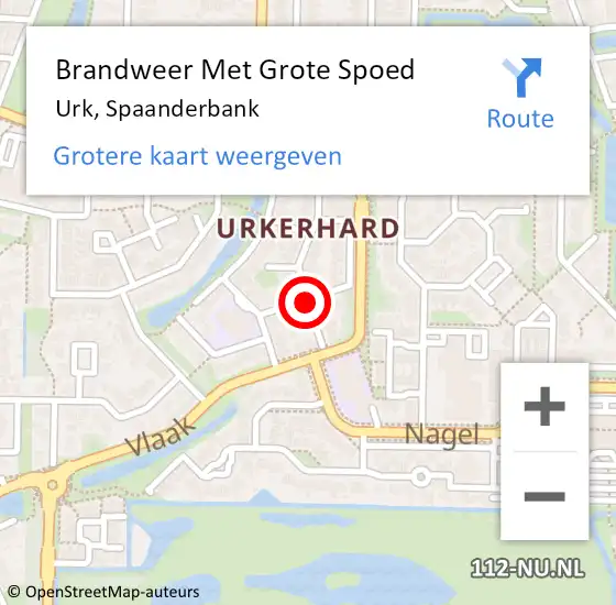 Locatie op kaart van de 112 melding: Brandweer Met Grote Spoed Naar Urk, Spaanderbank op 27 maart 2021 05:39