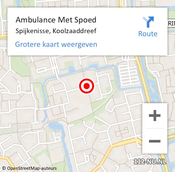 Locatie op kaart van de 112 melding: Ambulance Met Spoed Naar Spijkenisse, Vlasdreef op 27 maart 2021 16:02