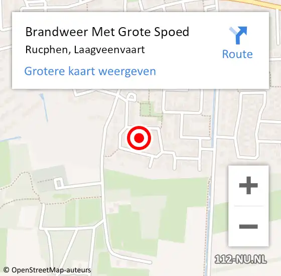 Locatie op kaart van de 112 melding: Brandweer Met Grote Spoed Naar Rucphen, Laagveenvaart op 27 maart 2021 20:17