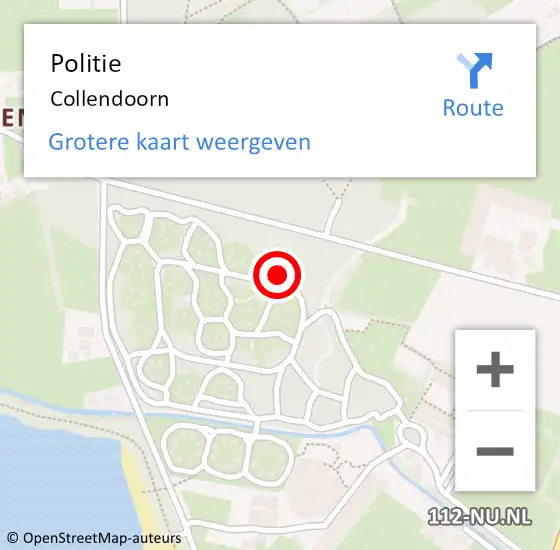 Locatie op kaart van de 112 melding: Politie Collendoorn op 28 maart 2021 15:05