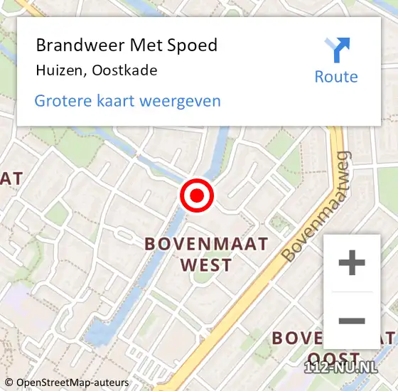 Locatie op kaart van de 112 melding: Brandweer Met Spoed Naar Huizen, Oostkade op 29 maart 2021 11:31