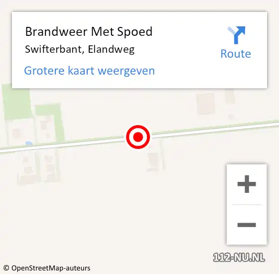 Locatie op kaart van de 112 melding: Brandweer Met Spoed Naar Swifterbant, Elandweg op 29 maart 2021 17:39