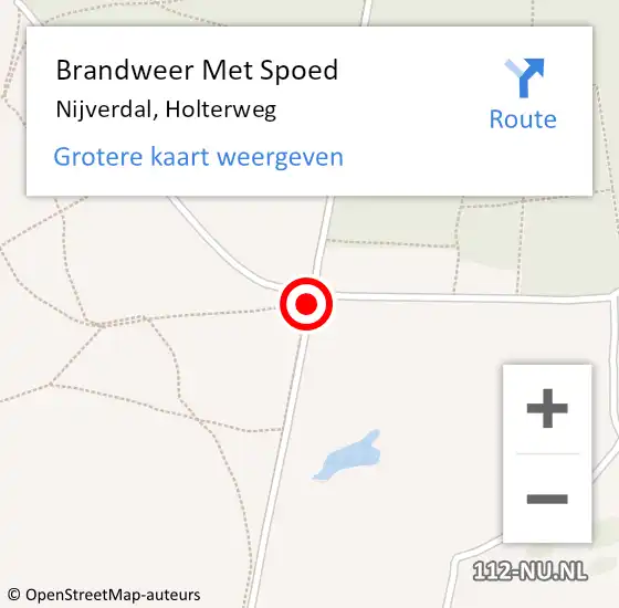 Locatie op kaart van de 112 melding: Brandweer Met Spoed Naar Nijverdal, Holterweg op 30 maart 2021 11:19