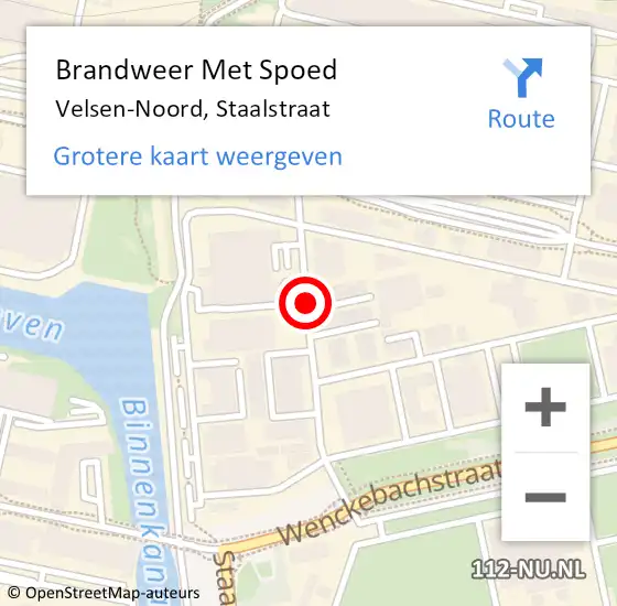 Locatie op kaart van de 112 melding: Brandweer Met Spoed Naar Velsen-Noord, Staalstraat op 30 maart 2021 14:13