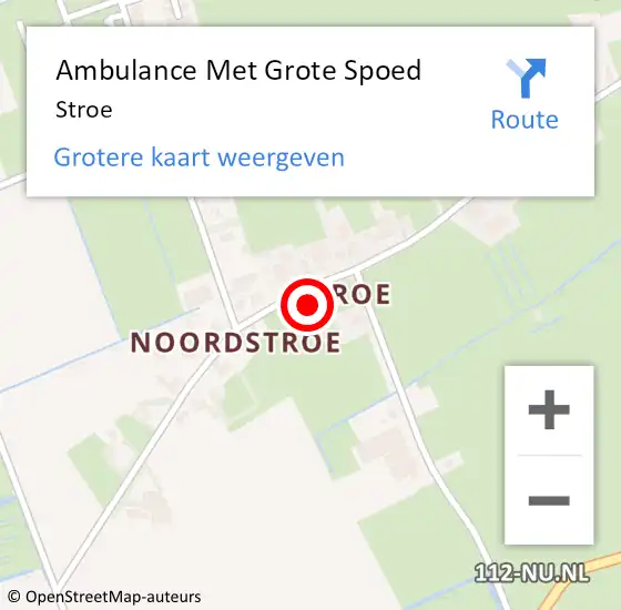 Locatie op kaart van de 112 melding: Ambulance Met Grote Spoed Naar Stroe op 30 maart 2021 19:15