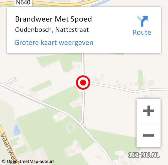 Locatie op kaart van de 112 melding: Brandweer Met Spoed Naar Oudenbosch, Nattestraat op 31 maart 2021 07:51