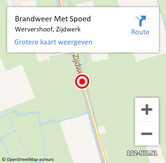 Locatie op kaart van de 112 melding: Brandweer Met Spoed Naar Wervershoof, Zijdwerk op 31 maart 2021 08:03