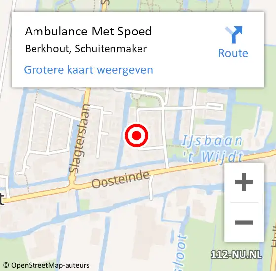 Locatie op kaart van de 112 melding: Ambulance Met Spoed Naar Berkhout, Schuitenmaker op 31 maart 2021 14:49