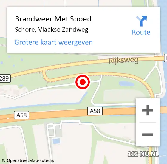 Locatie op kaart van de 112 melding: Brandweer Met Spoed Naar Schore, Vlaakse Zandweg op 31 maart 2021 15:46