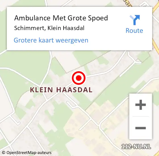 Locatie op kaart van de 112 melding: Ambulance Met Grote Spoed Naar Schimmert, Klein Haasdal op 6 juni 2014 14:40