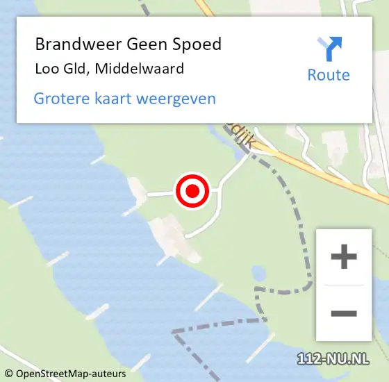 Locatie op kaart van de 112 melding: Brandweer Geen Spoed Naar Loo Gld, Middelwaard op 31 maart 2021 19:38