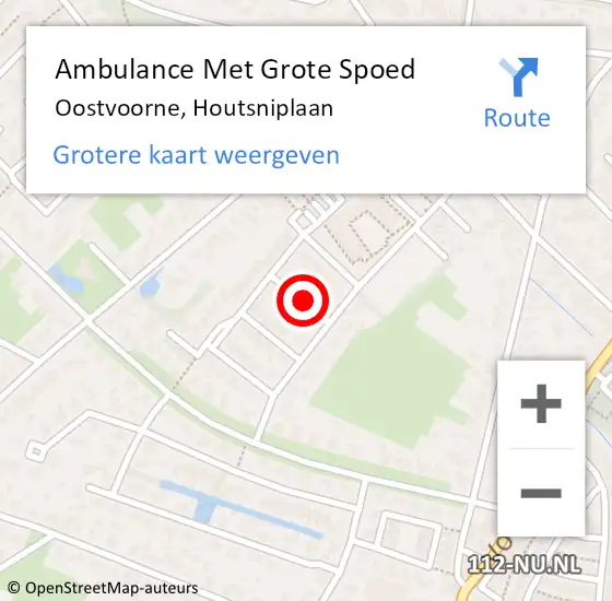 Locatie op kaart van de 112 melding: Ambulance Met Grote Spoed Naar Oostvoorne, Houtsniplaan op 31 maart 2021 19:54