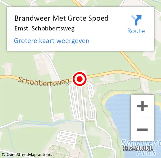 Locatie op kaart van de 112 melding: Brandweer Met Grote Spoed Naar Emst, Schobbertsweg op 31 maart 2021 20:21