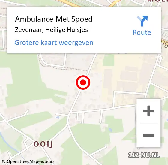 Locatie op kaart van de 112 melding: Ambulance Met Spoed Naar Zevenaar, Heilige Huisjes op 1 april 2021 11:45