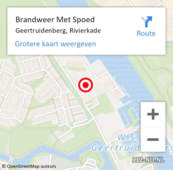 Locatie op kaart van de 112 melding: Brandweer Met Spoed Naar Geertruidenberg, Rivierkade op 1 april 2021 14:44