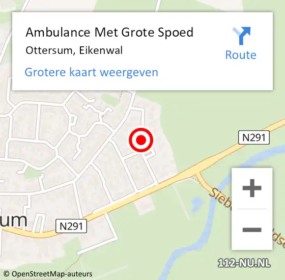 Locatie op kaart van de 112 melding: Ambulance Met Grote Spoed Naar Ottersum, Eikenwal op 2 april 2021 09:33