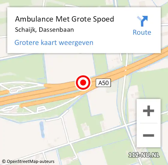 Locatie op kaart van de 112 melding: Ambulance Met Grote Spoed Naar Schaijk, Dassenbaan op 2 april 2021 12:55