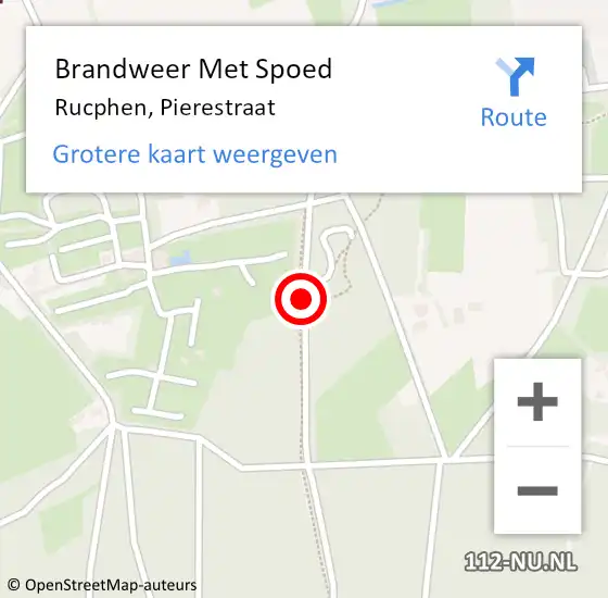 Locatie op kaart van de 112 melding: Brandweer Met Spoed Naar Rucphen, Pierestraat op 3 april 2021 19:25
