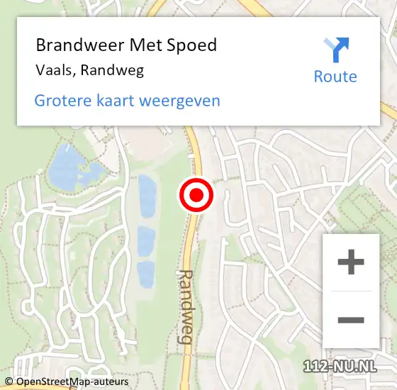 Locatie op kaart van de 112 melding: Brandweer Met Spoed Naar Vaals, Randweg op 4 april 2021 06:33