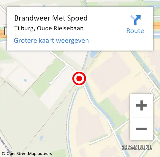 Locatie op kaart van de 112 melding: Brandweer Met Spoed Naar Tilburg, Oude Rielsebaan op 4 april 2021 11:48