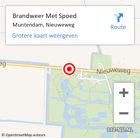 Locatie op kaart van de 112 melding: Brandweer Met Spoed Naar Muntendam, Nieuweweg op 4 april 2021 20:26