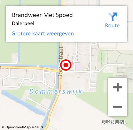 Locatie op kaart van de 112 melding: Brandweer Met Spoed Naar Dalerpeel op 4 april 2021 20:47