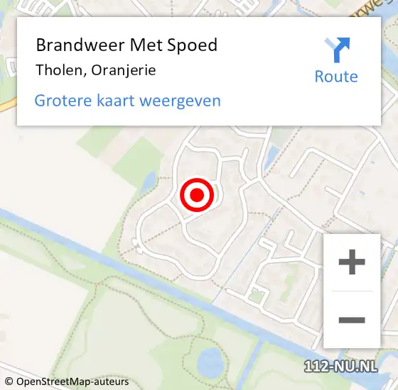 Locatie op kaart van de 112 melding: Brandweer Met Spoed Naar Tholen, Oranjerie op 5 april 2021 14:39