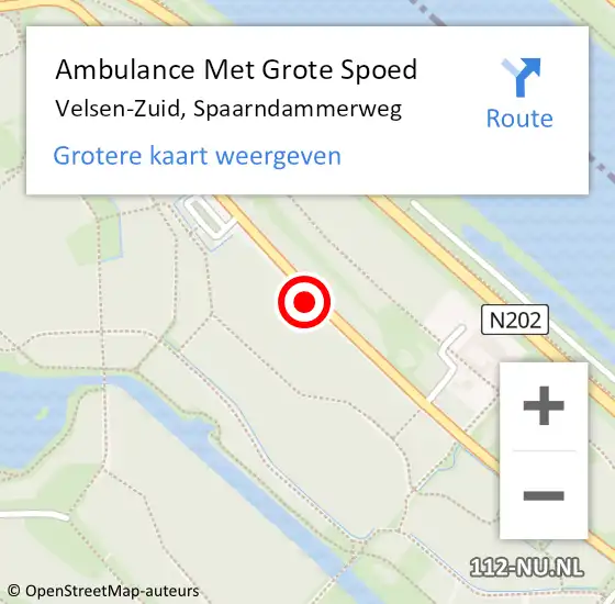 Locatie op kaart van de 112 melding: Ambulance Met Grote Spoed Naar Velsen-Zuid, Spaarndammerweg op 5 april 2021 15:53