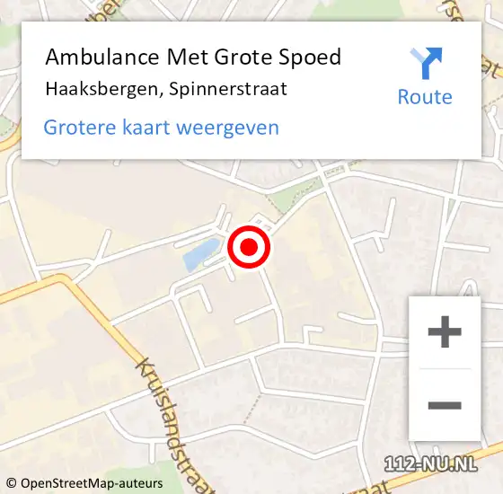 Locatie op kaart van de 112 melding: Ambulance Met Grote Spoed Naar Haaksbergen, Spinnerstraat op 6 april 2021 11:45