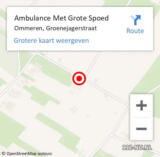 Locatie op kaart van de 112 melding: Ambulance Met Grote Spoed Naar Ommeren, Groenejagerstraat op 7 april 2021 01:16