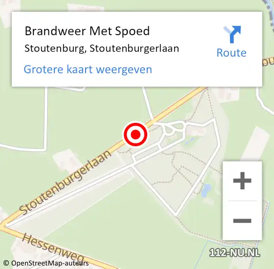 Locatie op kaart van de 112 melding: Brandweer Met Spoed Naar Stoutenburg, Stoutenburgerlaan op 8 april 2021 12:36