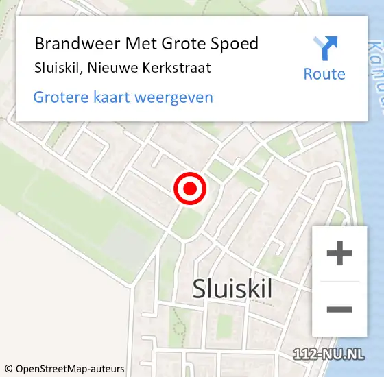 Locatie op kaart van de 112 melding: Brandweer Met Grote Spoed Naar Sluiskil, Nieuwe Kerkstraat op 8 april 2021 20:39