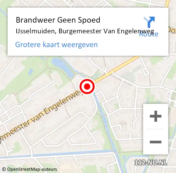 Locatie op kaart van de 112 melding: Brandweer Geen Spoed Naar IJsselmuiden, Burgemeester Van Engelenweg op 9 april 2021 09:01