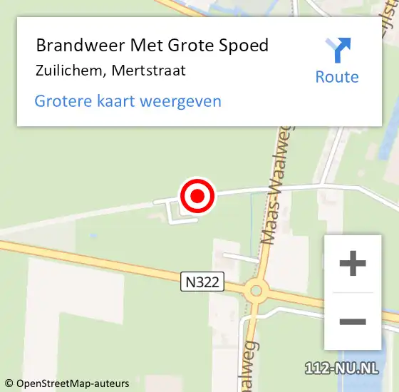 Locatie op kaart van de 112 melding: Brandweer Met Grote Spoed Naar Zuilichem, Mertstraat op 9 april 2021 11:28