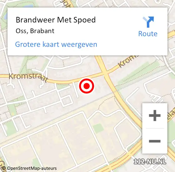 Locatie op kaart van de 112 melding: Brandweer Met Spoed Naar Oss, Brabant op 9 april 2021 22:53