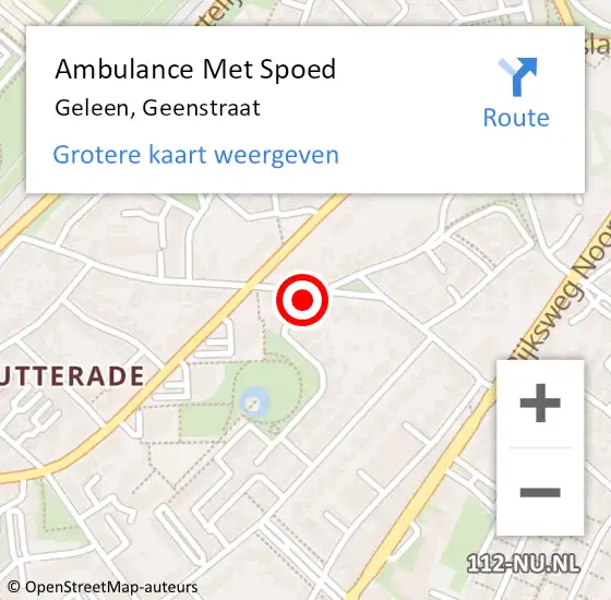 Locatie op kaart van de 112 melding: Ambulance Met Spoed Naar Geleen, Geenstraat op 7 juni 2014 12:40