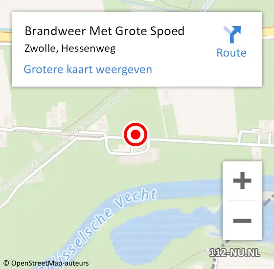 Locatie op kaart van de 112 melding: Brandweer Met Grote Spoed Naar Zwolle, Hessenweg op 10 april 2021 07:48